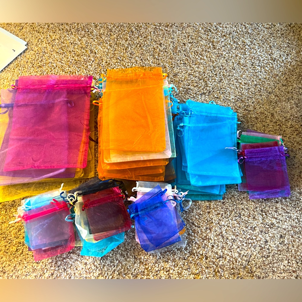 Organza Gift Bags with Drawstring Mixed Sizes